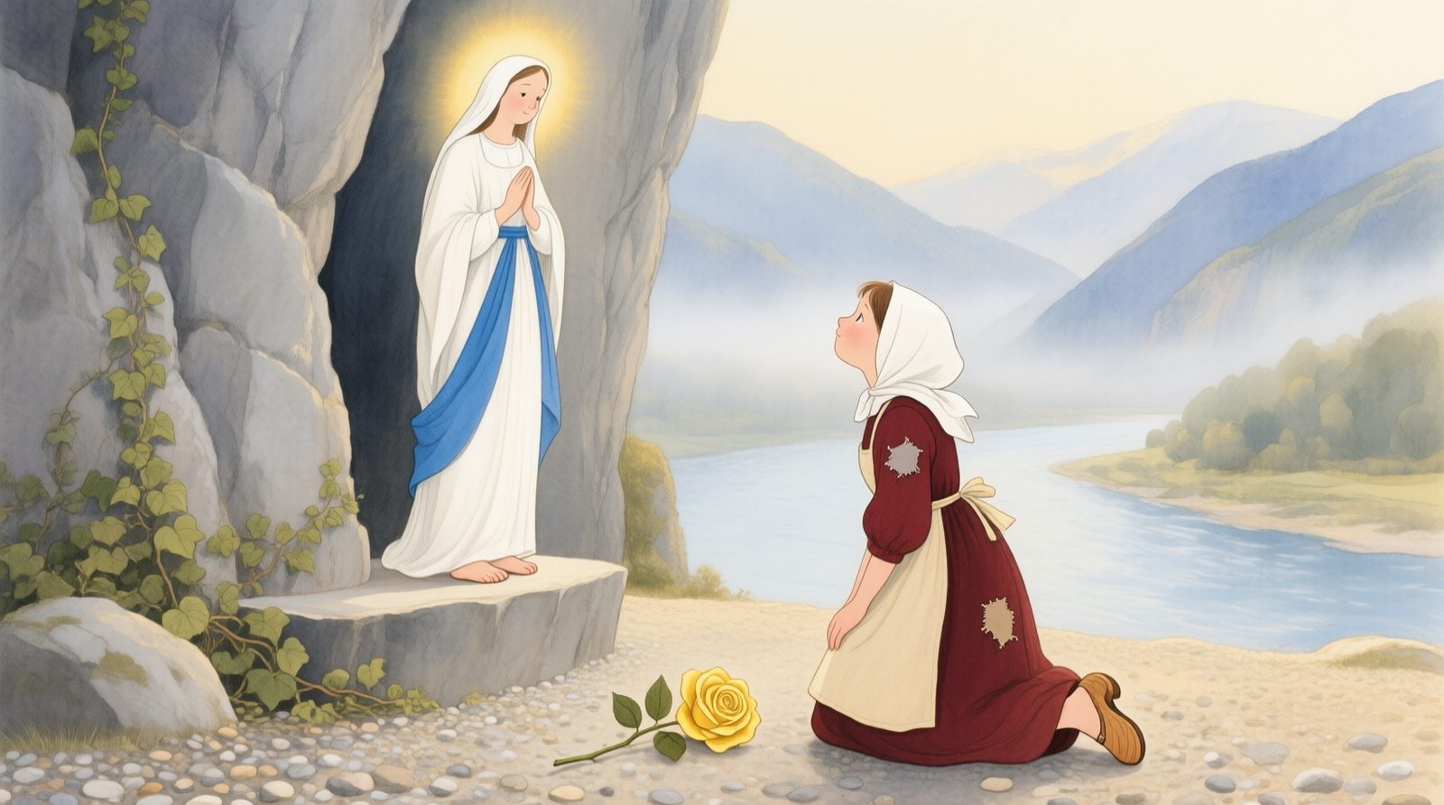 Senhora convidando Bernadete