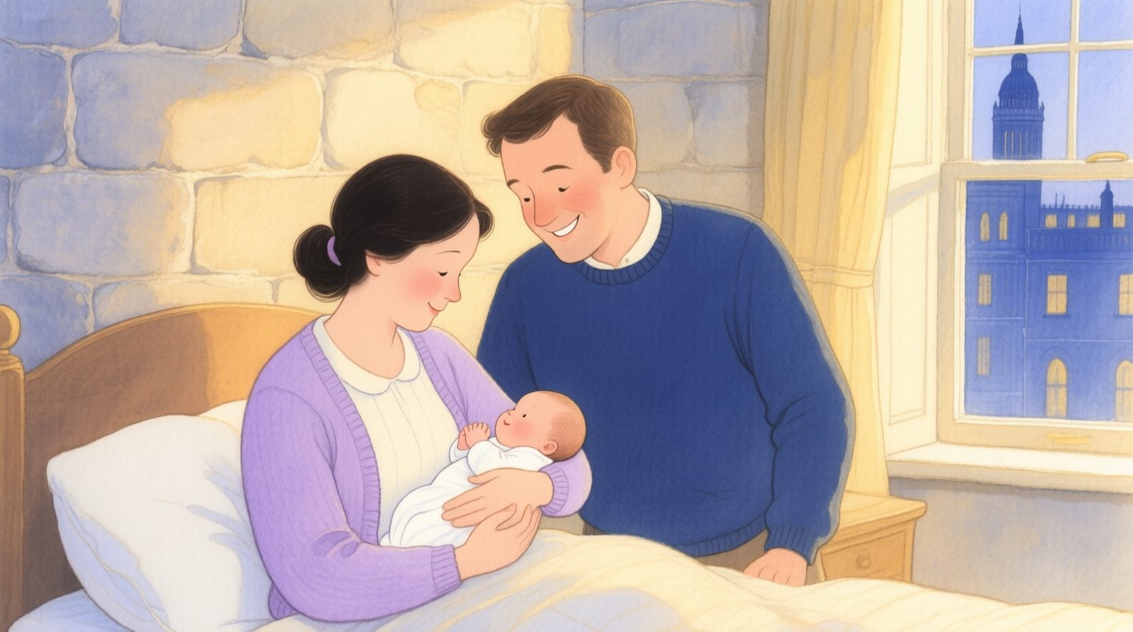 Bebê Carlo com seus pais