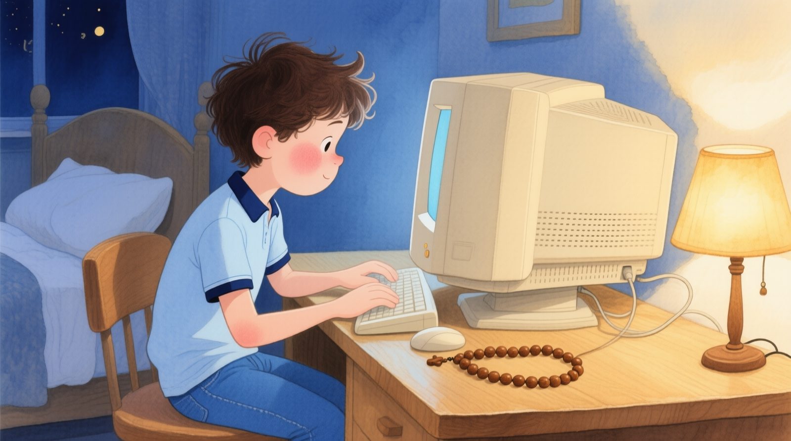 Carlo trabalhando em seu website