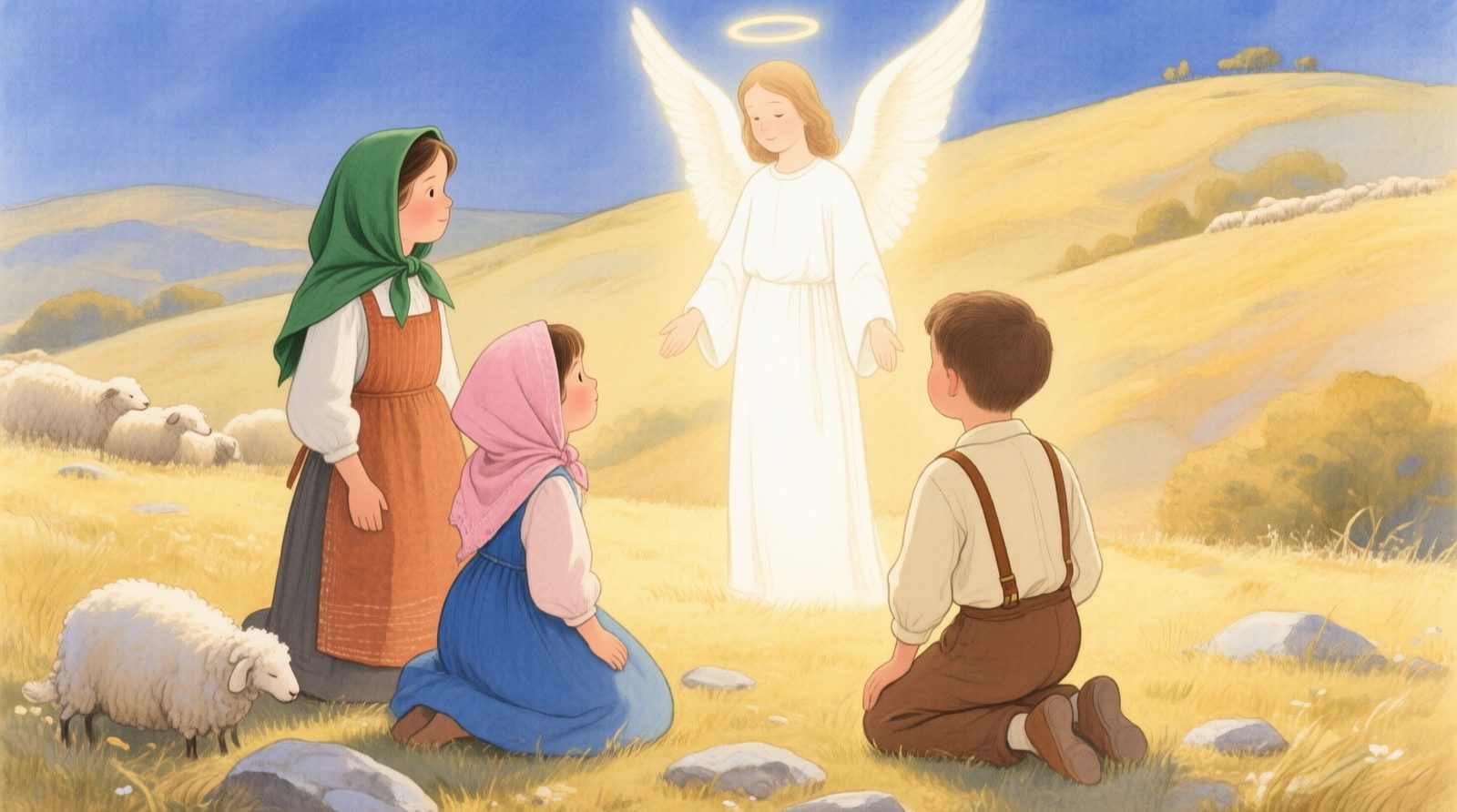 O Anjo de Portugal aparecendo