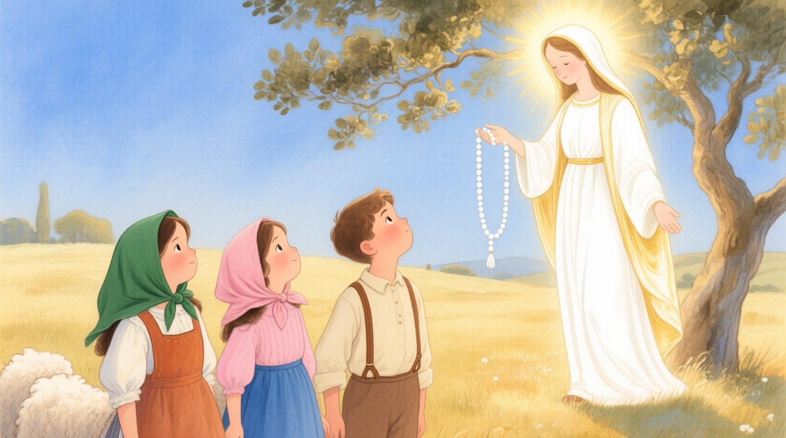 Nossa Senhora aparecendo sobre a azinheira