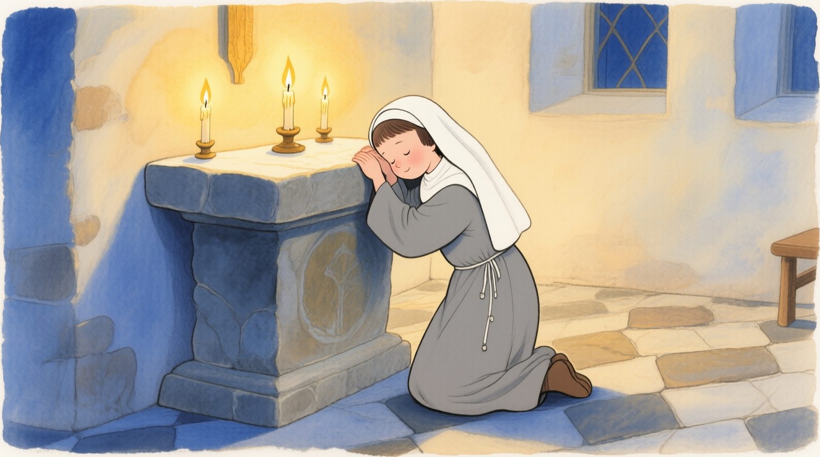 Clara no altar