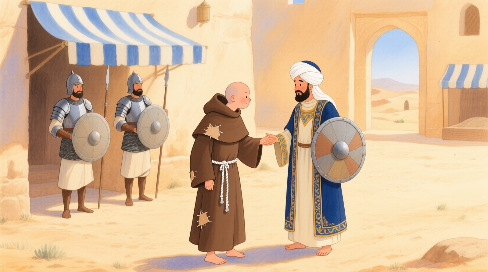 Francisco e Sultão em paz