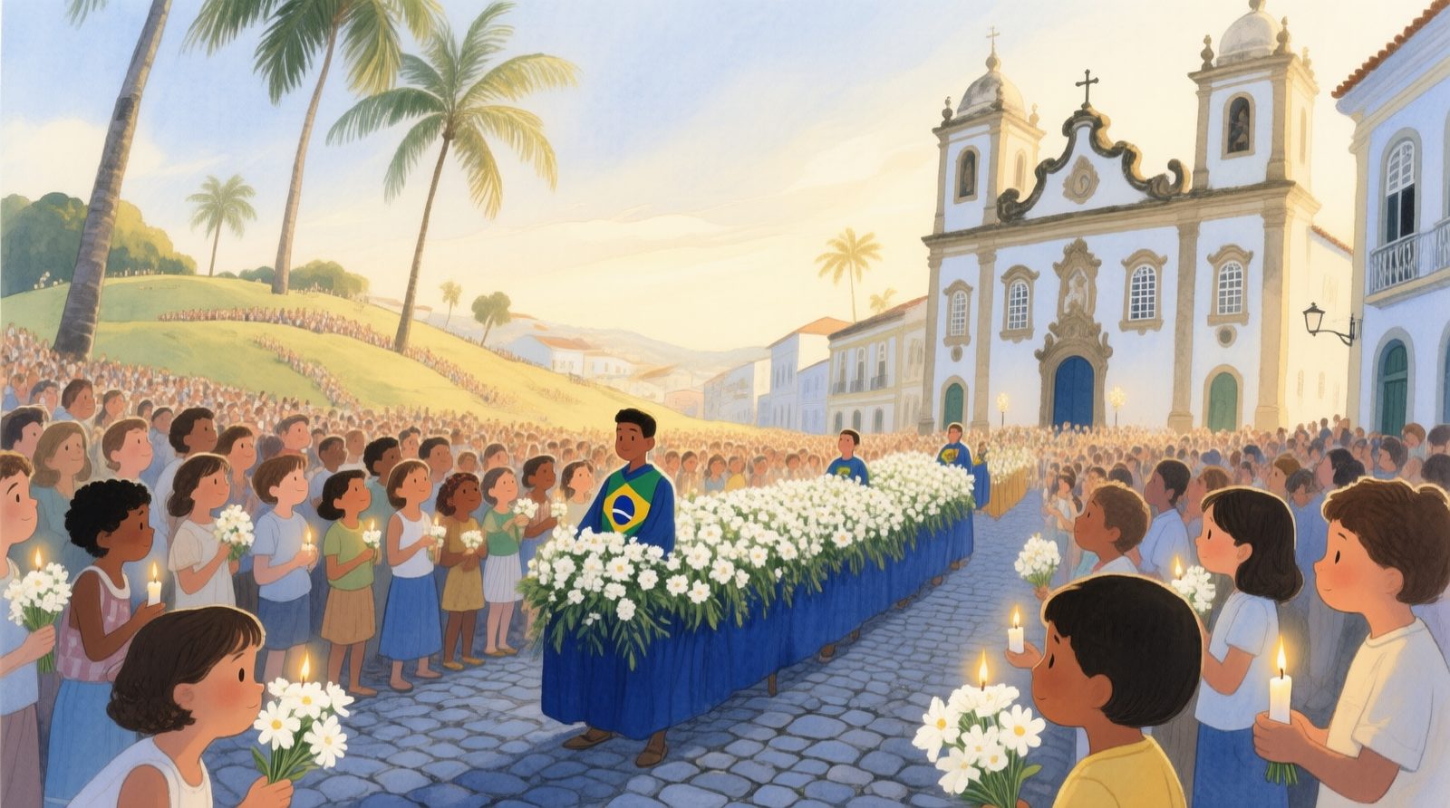 Multidões no funeral