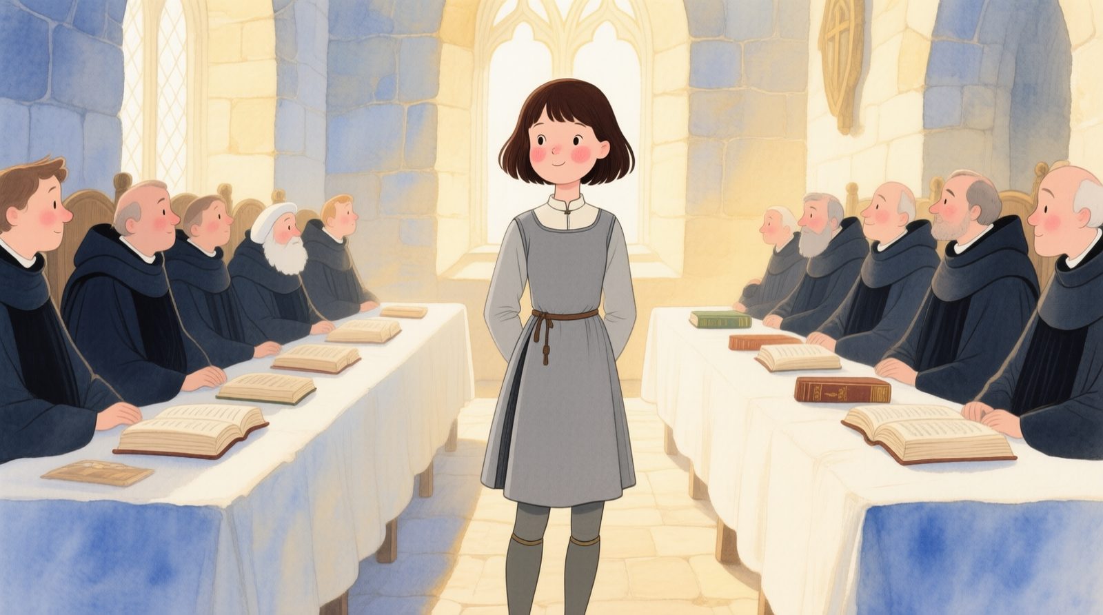 Joana sendo examinada