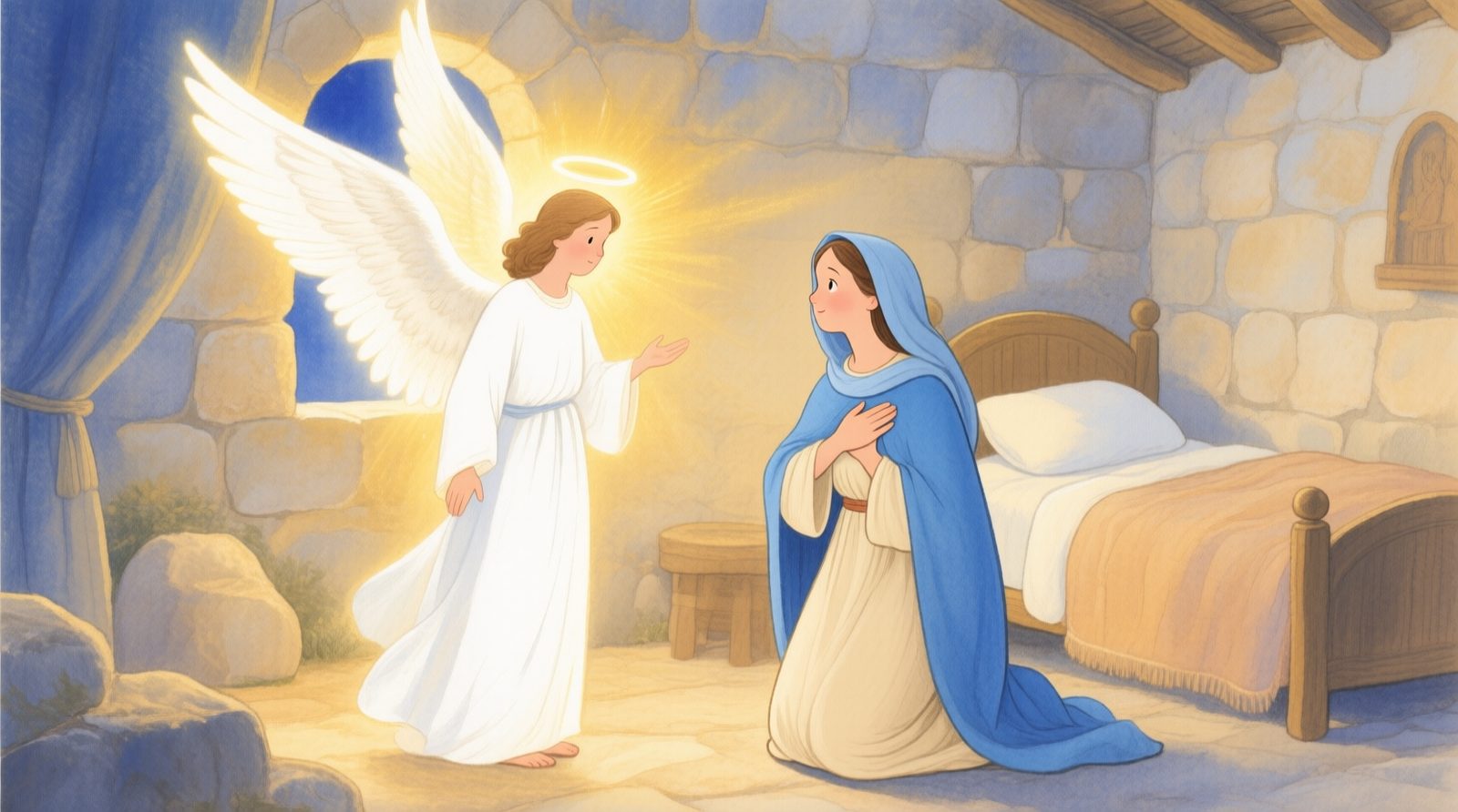 O anjo Gabriel anunciando a Maria