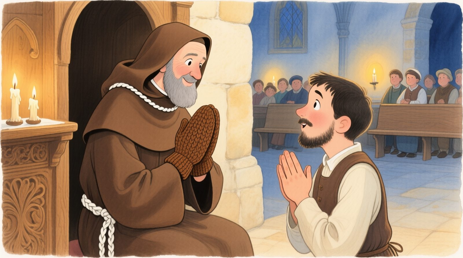 Padre Pio confessando