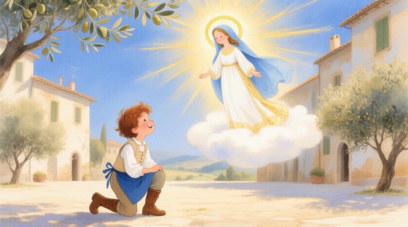 Francesco vendo Nossa Senhora