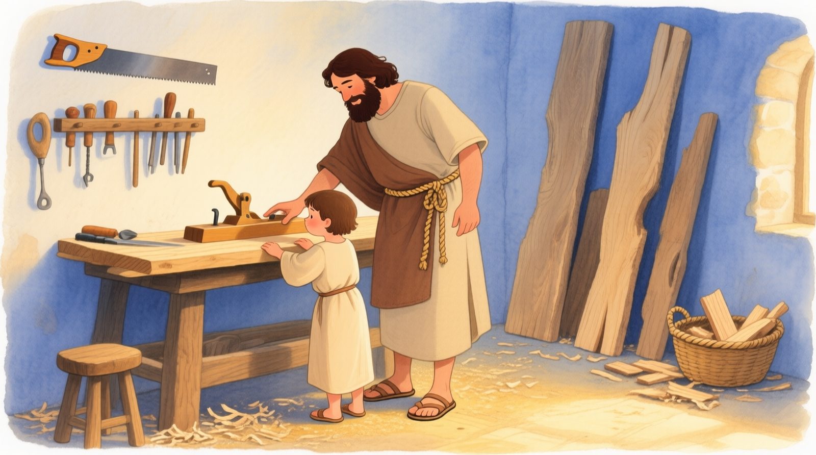 José ensinando Jesus